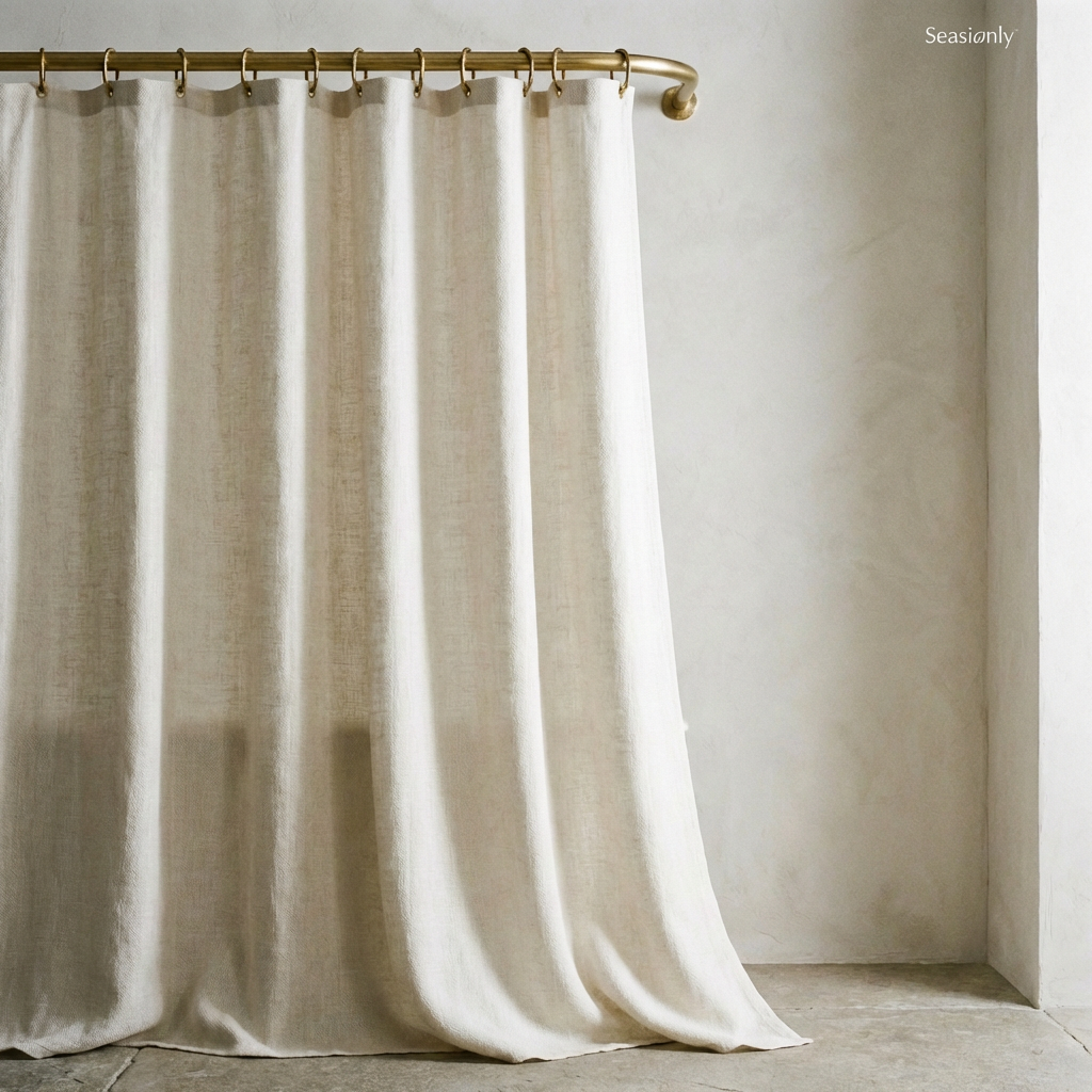 Seasiønly™ Lumière Linen Shower Curtain